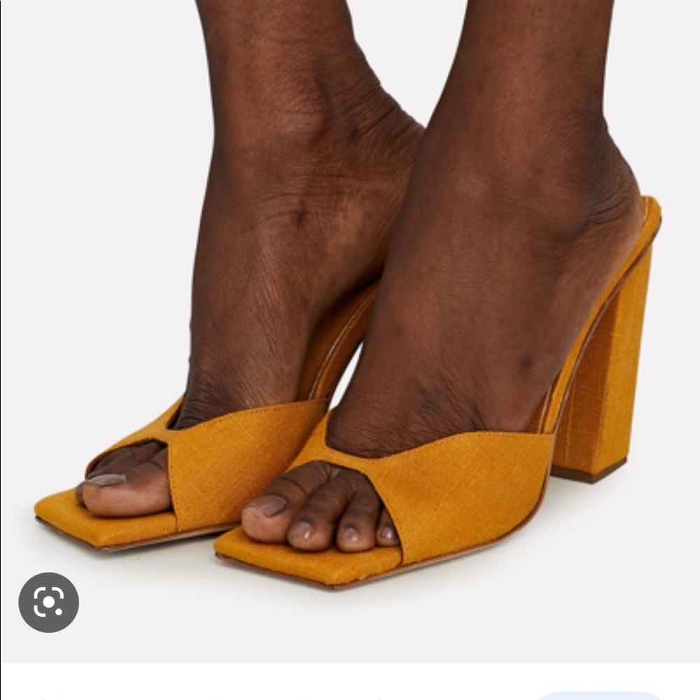 Gia Borghini x Rosie Huntington Whiteley Linen sandals mules 37